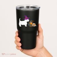 Cute Westie Wizard Hat Halloween Funny Dog Owner Costume Tumbler thumb 2