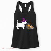 Cute Westie Wizard Hat Halloween Funny Dog Owner Costume Women's Tank Top thumb 0