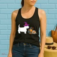 Cute Westie Wizard Hat Halloween Funny Dog Owner Costume Women's Tank Top thumb 2