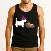 Cute Westie Wizard Hat Halloween Funny Dog Owner Costume Tank Top thumb 3