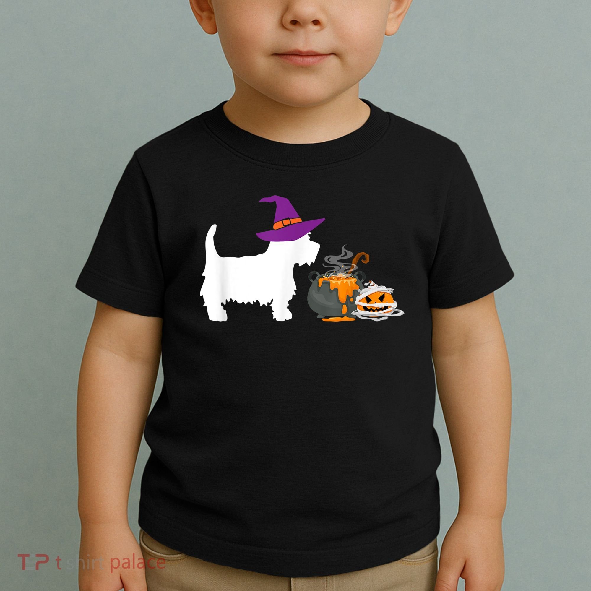 Cute Westie Wizard Hat Halloween Funny Dog Owner Costume Toddler T-Shirt