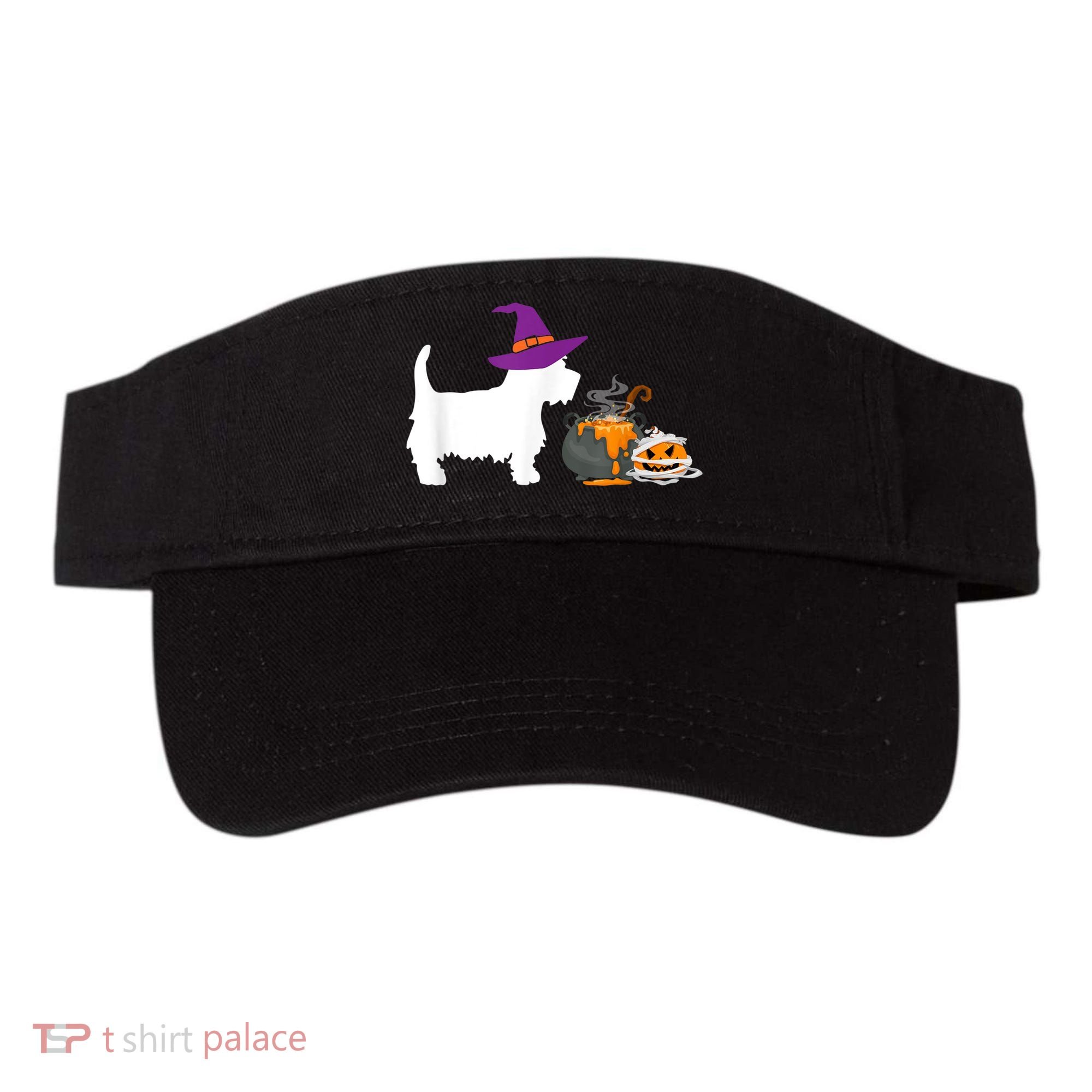Cute Westie Wizard Hat Halloween Funny Dog Owner Costume Visor