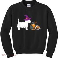Cute Westie Wizard Hat Halloween Funny Dog Owner Costume Kids Sweatshirt thumb 0