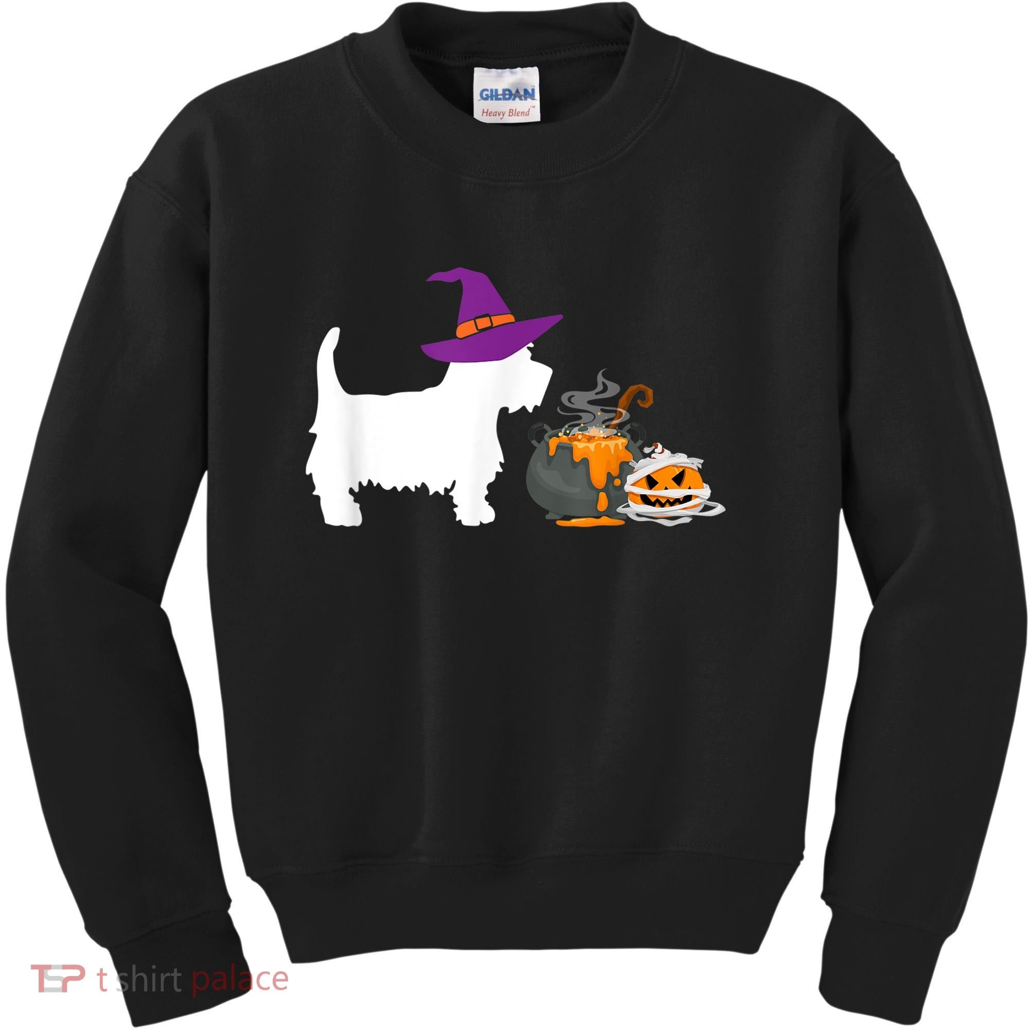 Cute Westie Wizard Hat Halloween Funny Dog Owner Costume Kids Sweatshirt