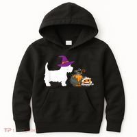Cute Westie Wizard Hat Halloween Funny Dog Owner Costume Kids Hoodie thumb 0