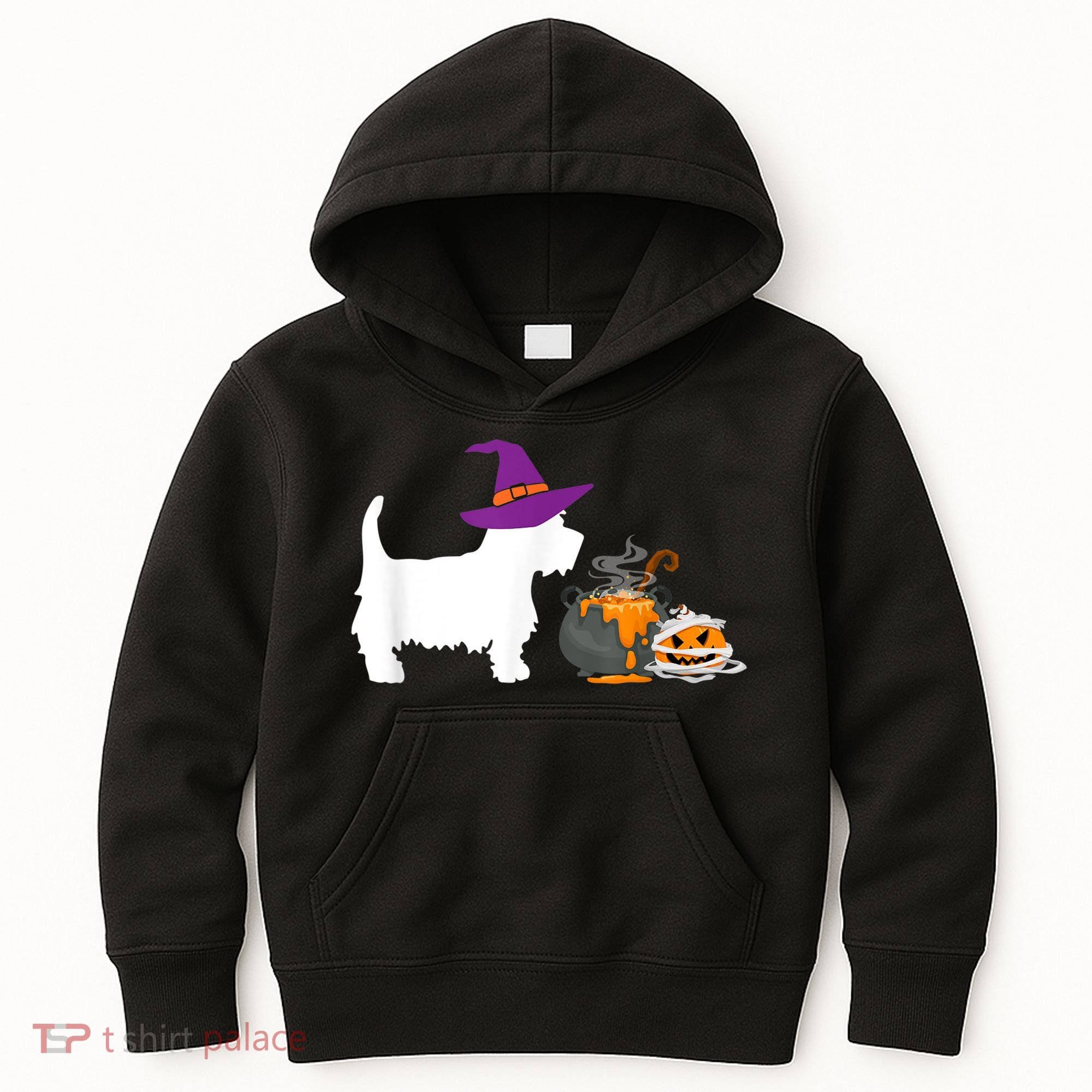 Cute Westie Wizard Hat Halloween Funny Dog Owner Costume Kids Hoodie