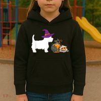 Cute Westie Wizard Hat Halloween Funny Dog Owner Costume Kids Hoodie thumb 3