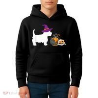 Cute Westie Wizard Hat Halloween Funny Dog Owner Costume Kids Hoodie thumb 4