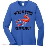 Cool Who's Your Crawdaddy Funny Crawdad Lobster Lover Gift Women's Long Sleeve Shirt thumb 0