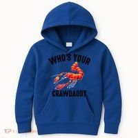 Cool Who's Your Crawdaddy Funny Crawdad Lobster Lover Gift Kids Hoodie thumb 0