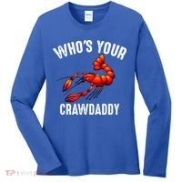 Cool Who's Your Crawdaddy Funny Crawdad Lobster Lover Gift Women's Long Sleeve Shirt thumb 0