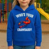 Cool Who's Your Crawdaddy Funny Crawdad Lobster Lover Gift Kids Hoodie thumb 3