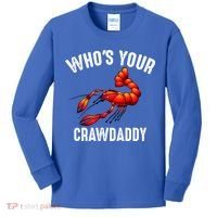 Cool Who's Your Crawdaddy Funny Crawdad Lobster Lover Gift Kids Long Sleeve Shirt thumb 0