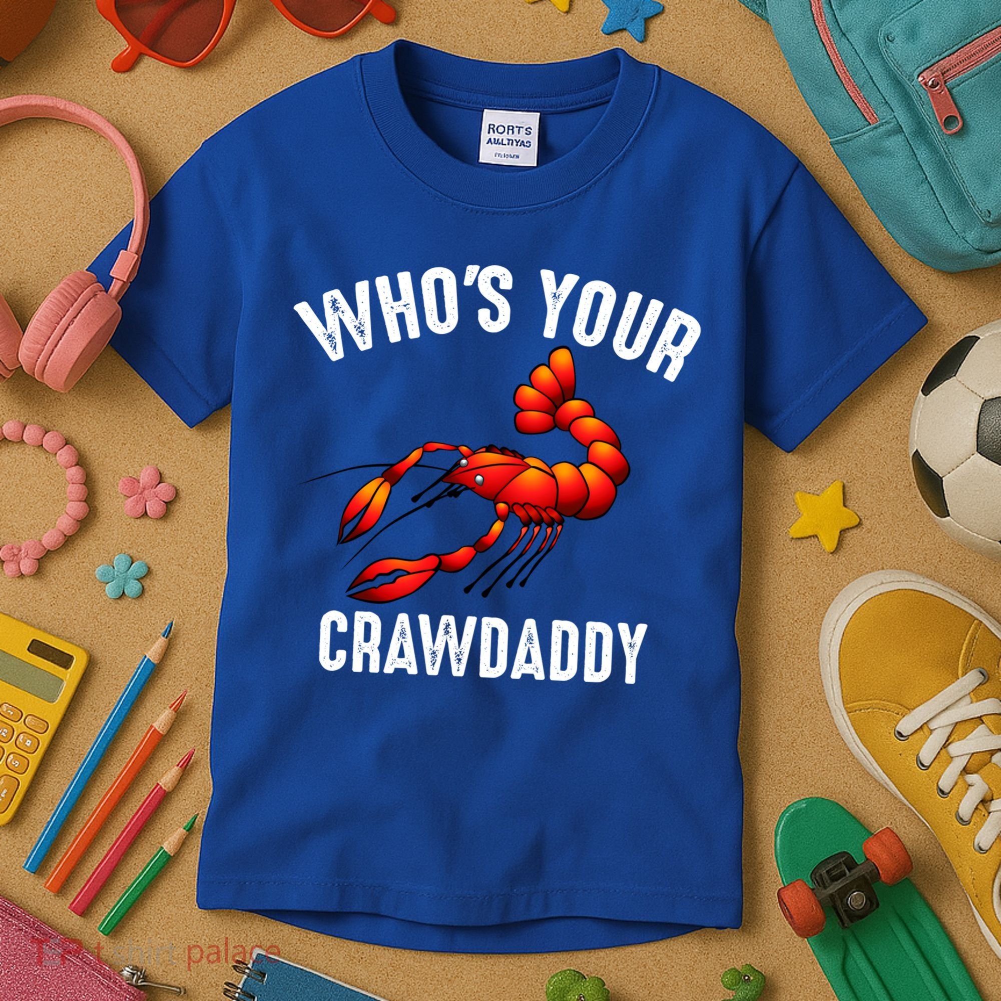 Cool Who's Your Crawdaddy Funny Crawdad Lobster Lover Gift Kids T-Shirt