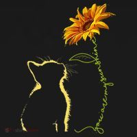 Cat You Are My Sunshine Sunflower Cats Lover Ornament thumb 1