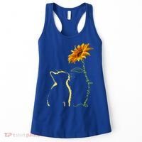 Cat You Are My Sunshine Sunflower Cats Lover Women's Tank Top thumb 0
