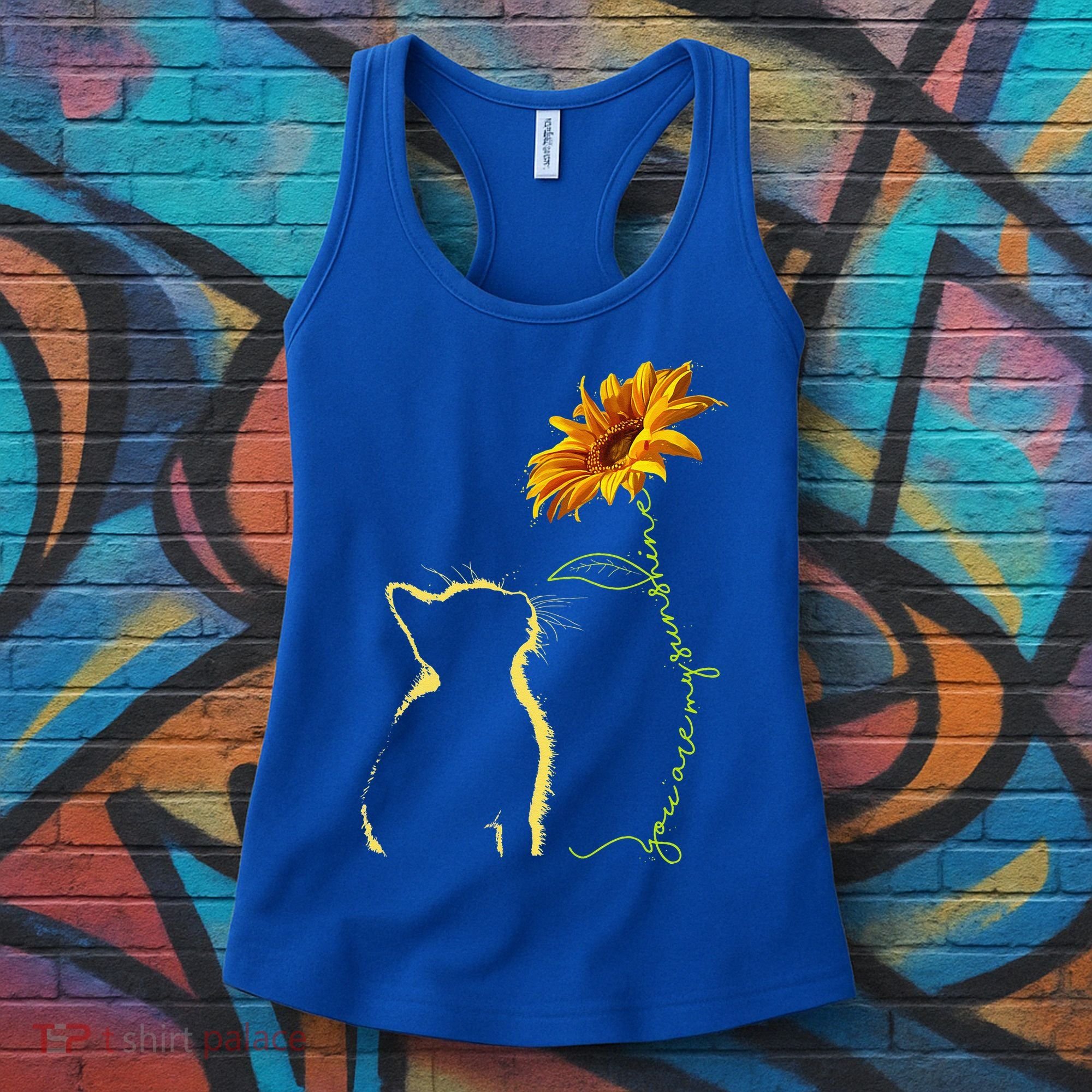 Cat You Are My Sunshine Sunflower Cats Lover Women's Tank Top