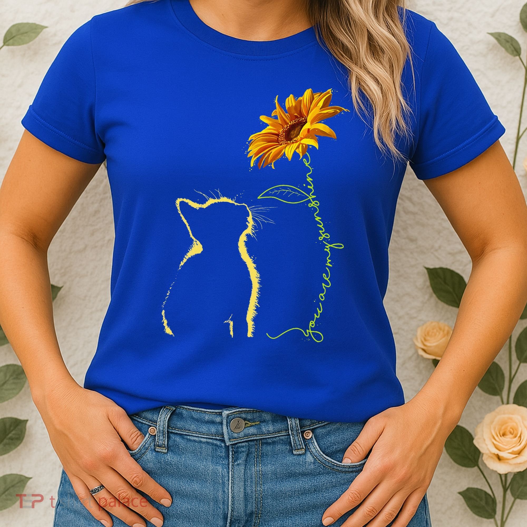 Cat You Are My Sunshine Sunflower Cats Lover Women's T-Shirt