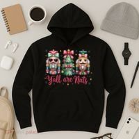 Christmas Y'all Are Nuts Nutcracker Funny X-Mas Hoodie thumb 3