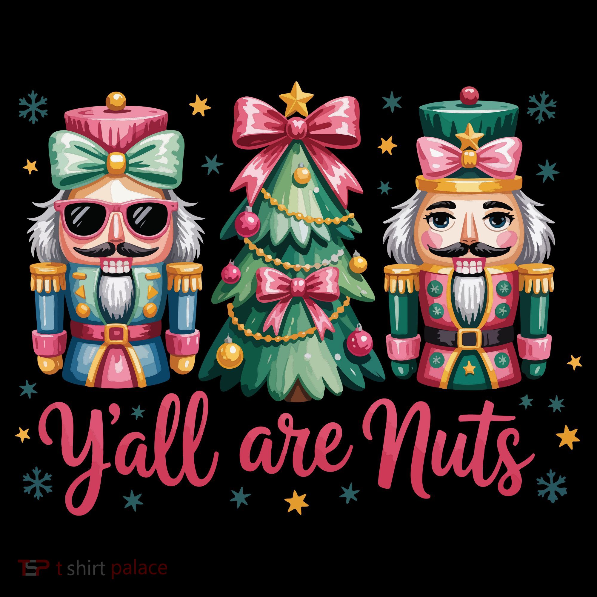 Christmas Y'all Are Nuts Nutcracker Funny X-Mas Hoodie