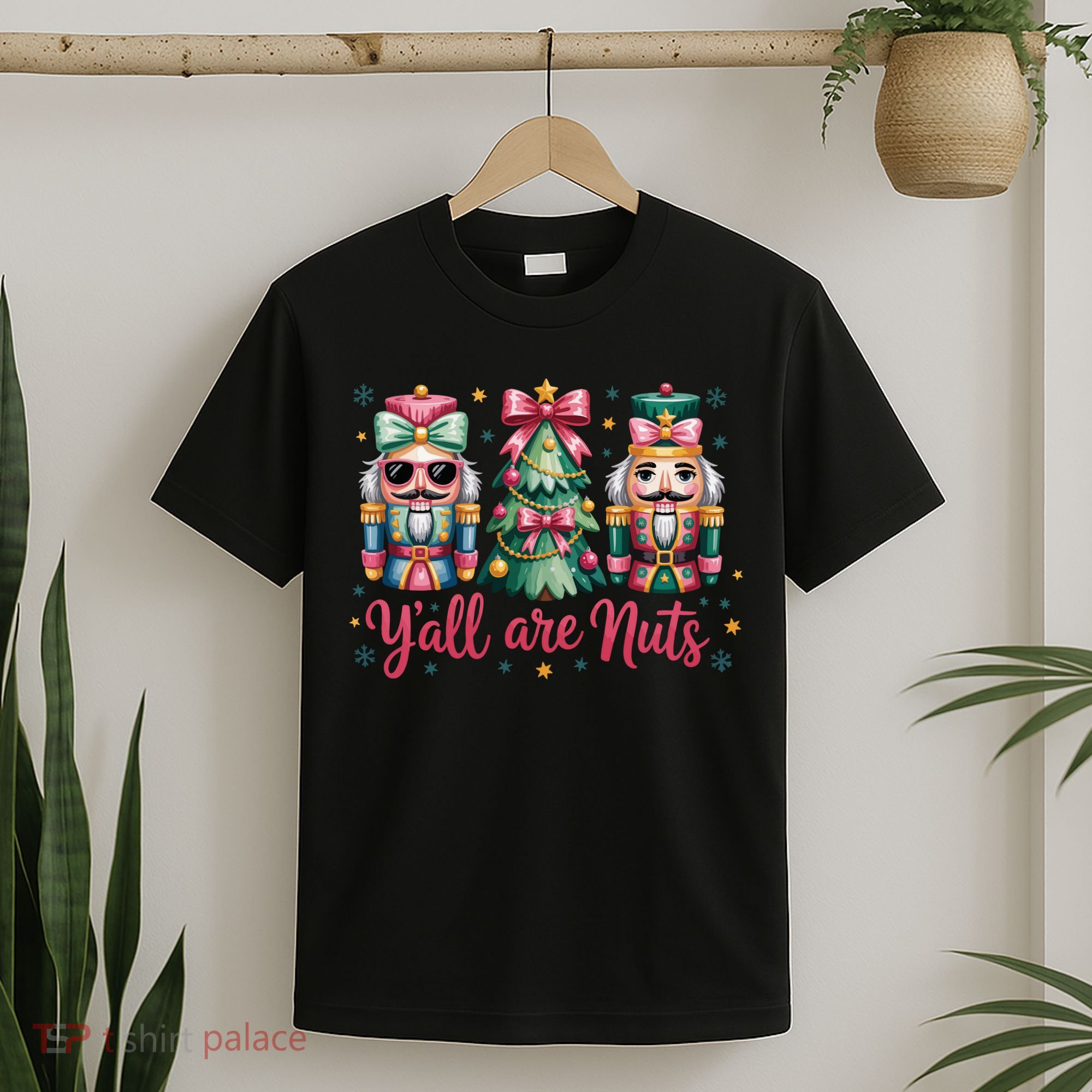 Christmas Y'all Are Nuts Nutcracker Funny X-Mas T-Shirt