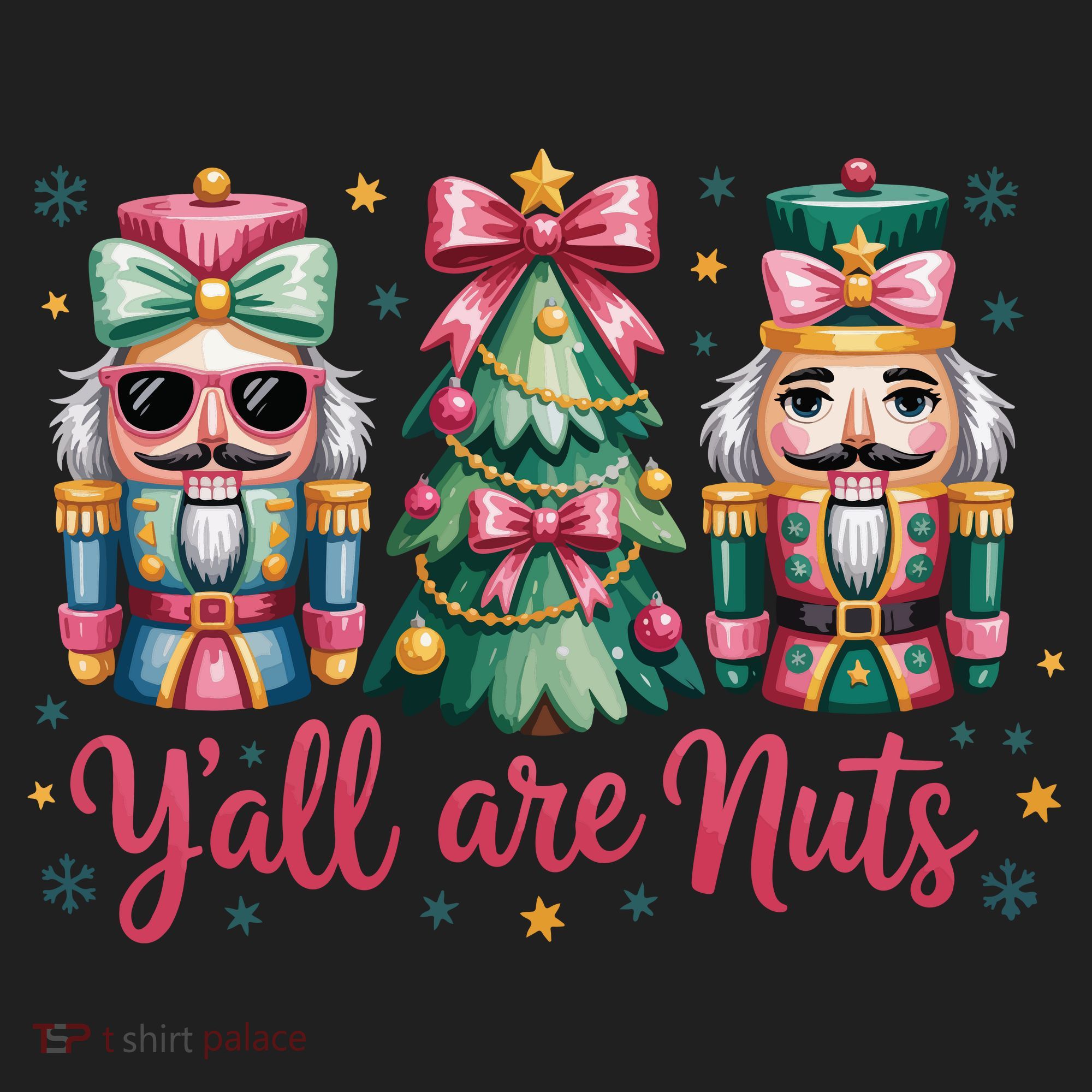 Christmas Y'all Are Nuts Nutcracker Funny X-Mas Hat