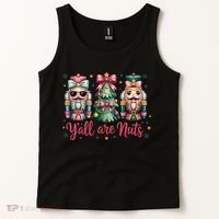 Christmas Y'all Are Nuts Nutcracker Funny X-Mas Tank Top thumb 2