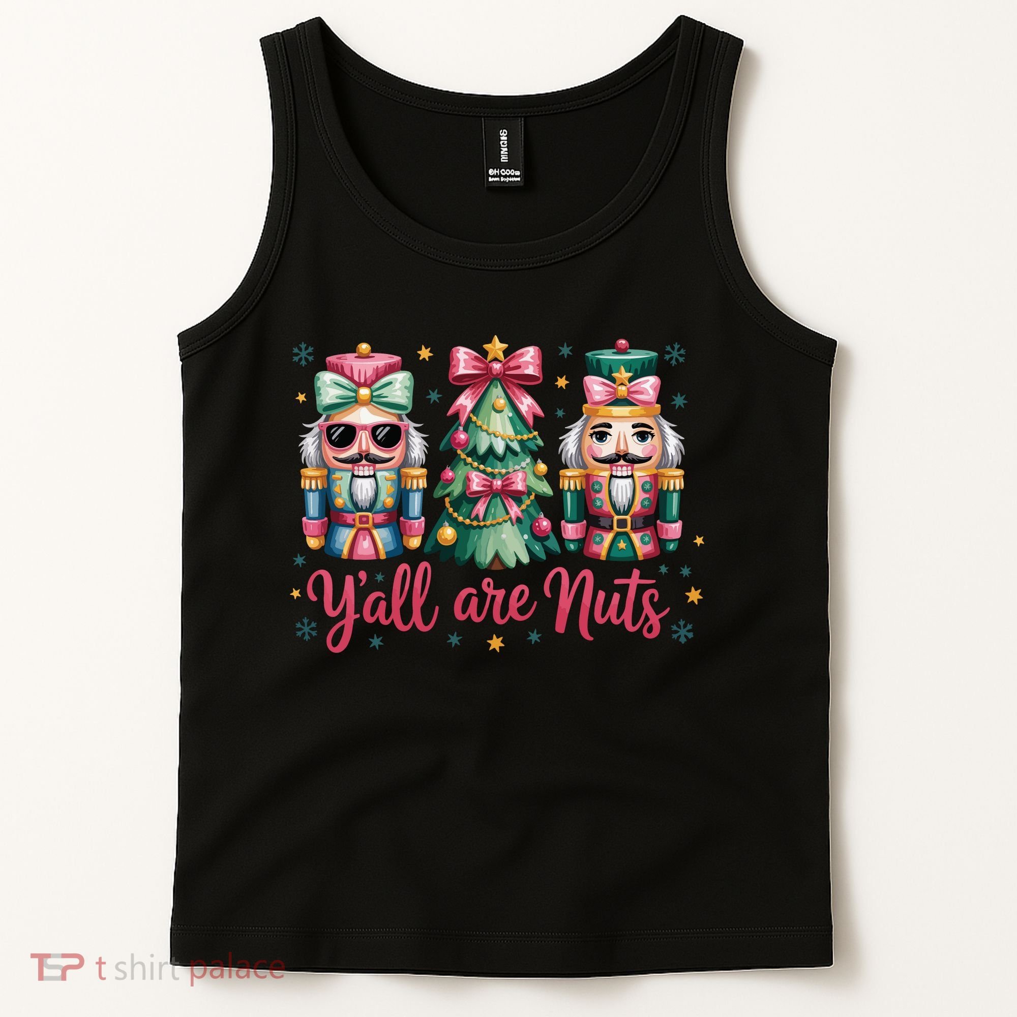 Christmas Y'all Are Nuts Nutcracker Funny X-Mas Tank Top