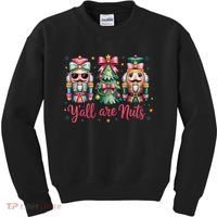 Christmas Y'all Are Nuts Nutcracker Funny X-Mas Kids Sweatshirt thumb 0