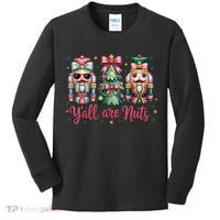 Christmas Y'all Are Nuts Nutcracker Funny X-Mas Kids Long Sleeve Shirt thumb 0
