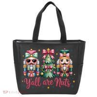 Christmas Y'all Are Nuts Nutcracker Funny X-Mas Tote Bag thumb 0