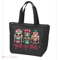 Christmas Y'all Are Nuts Nutcracker Funny X-Mas Tote Bag thumb 3