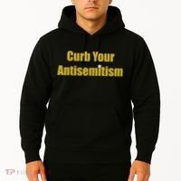 Curb Your Antisemitism Support Israel Hoodie thumb 2