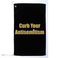 Curb Your Antisemitism Support Israel Golf Towel thumb 0