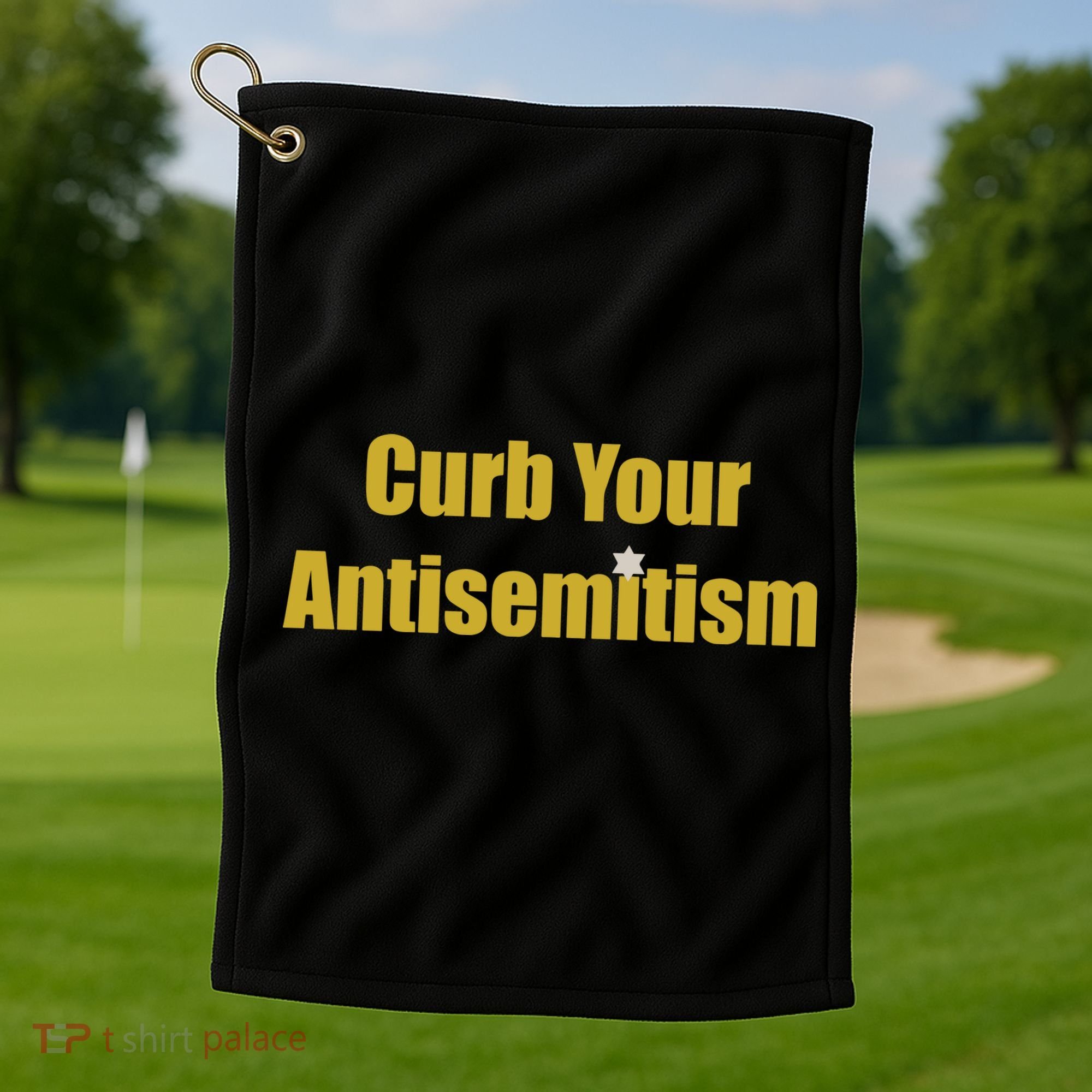 Curb Your Antisemitism Support Israel Golf Towel