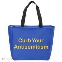 Curb Your Antisemitism Stand Against Hate And Discrimination  Tote Bag thumb 0