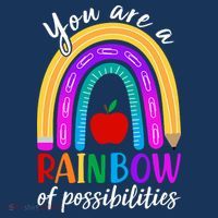 Cute You Are A Rainbow Of Possiblities Back To School Rainbow Mousepad thumb 1