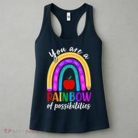 Cute You Are A Rainbow Of Possiblities Back To School Rainbow Women's Tank Top thumb 3