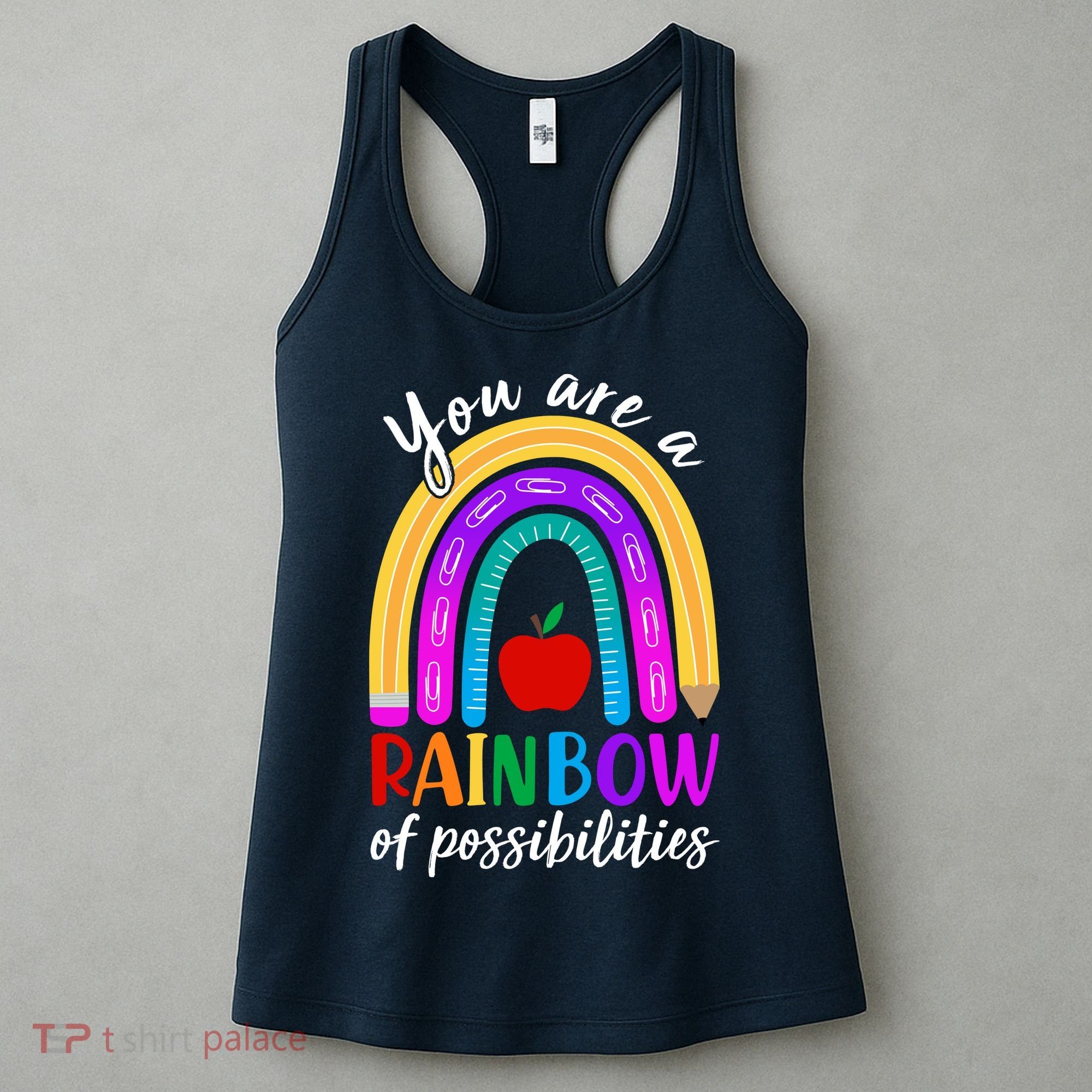 Cute You Are A Rainbow Of Possiblities Back To School Rainbow Women's Tank Top