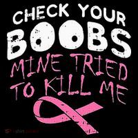 Check Your Boobs Mine Tried To Kill Me Sweatshirt thumb 3