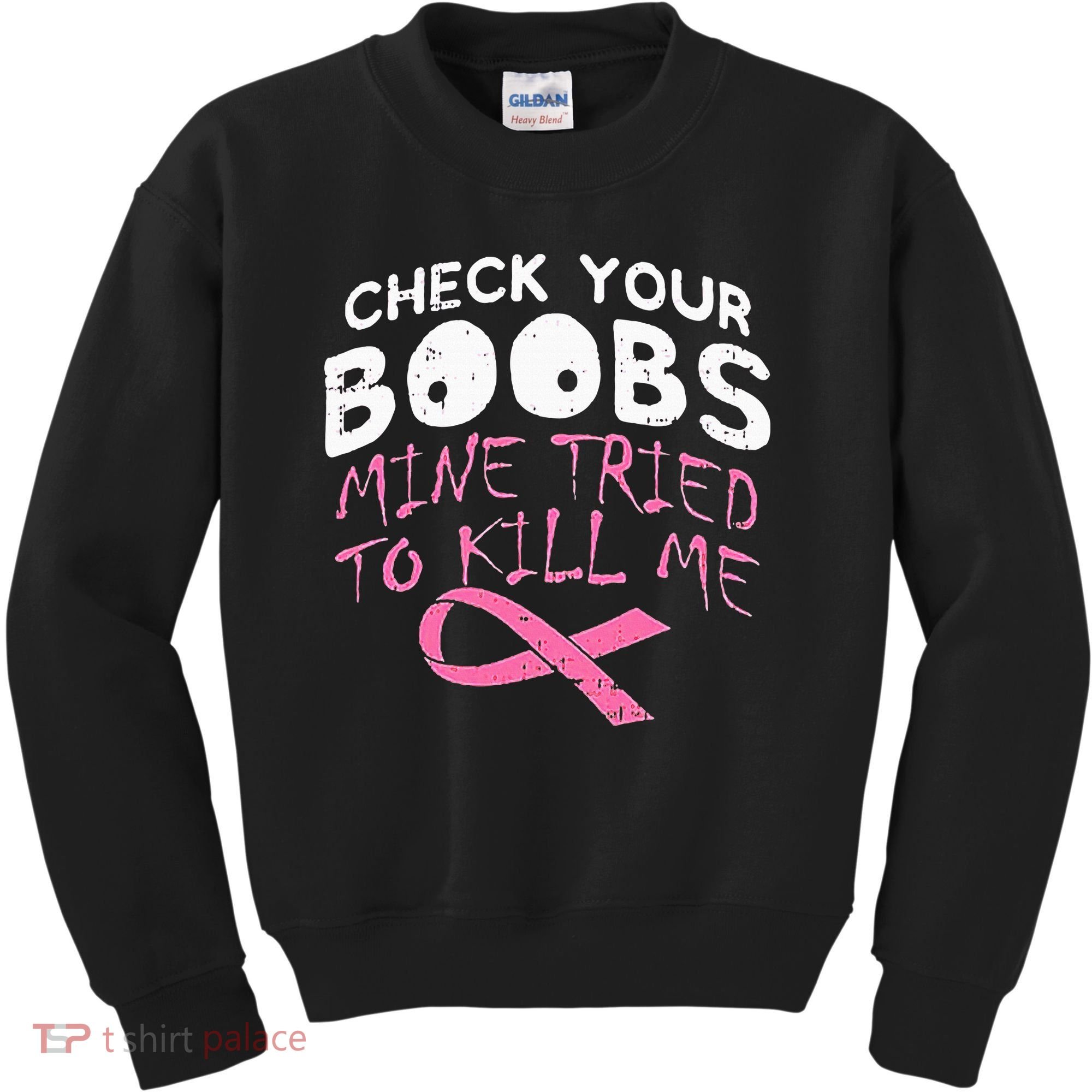 Check Your Boobs Mine Tried To Kill Me Kids Sweatshirt