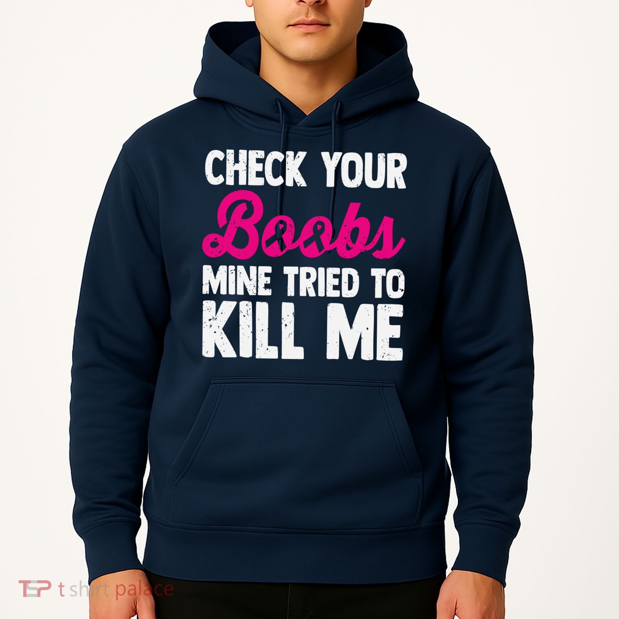 Check Your Boobs Mine Tried To Kill Me Hoodie