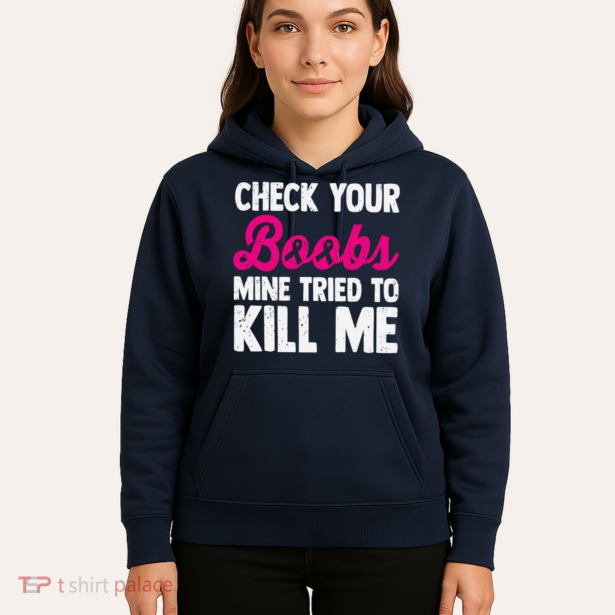 Check Your Boobs Mine Tried To Kill Me Hoodie