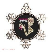 Check Your Boobs Skeleton Hand Breast Cancer Awareness Gifts Ornament thumb 0