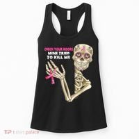 Check Your Boobs Skeleton Hand Breast Cancer Awareness Gifts Women's Tank Top thumb 0