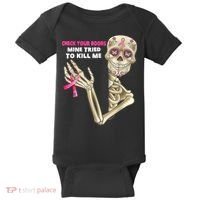 Check Your Boobs Skeleton Hand Breast Cancer Awareness Gifts Baby Bodysuit thumb 0