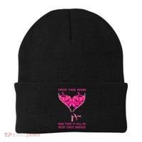 Check Your Boobs Mine Tried To Kill Me Breast Cancer Awareness Beanie thumb 0