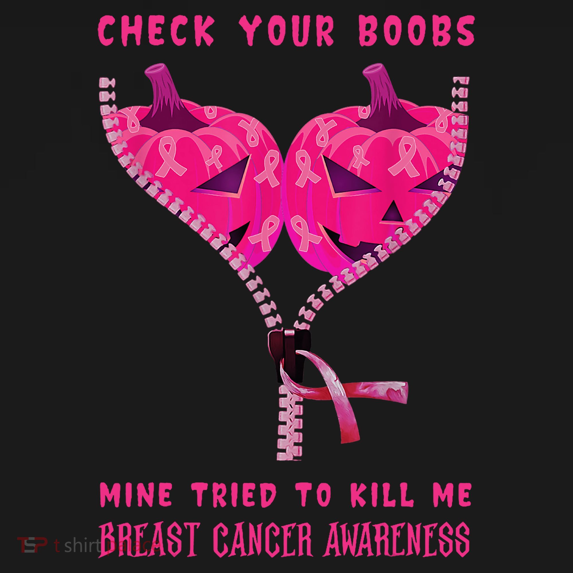 Check Your Boobs Mine Tried To Kill Me Breast Cancer Awareness Mousepad