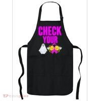 Check Your Boo Bees Breast Cancer Halloween Cute Apron thumb 0