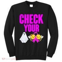 Check Your Boo Bees Breast Cancer Halloween Cute Sweatshirt thumb 0